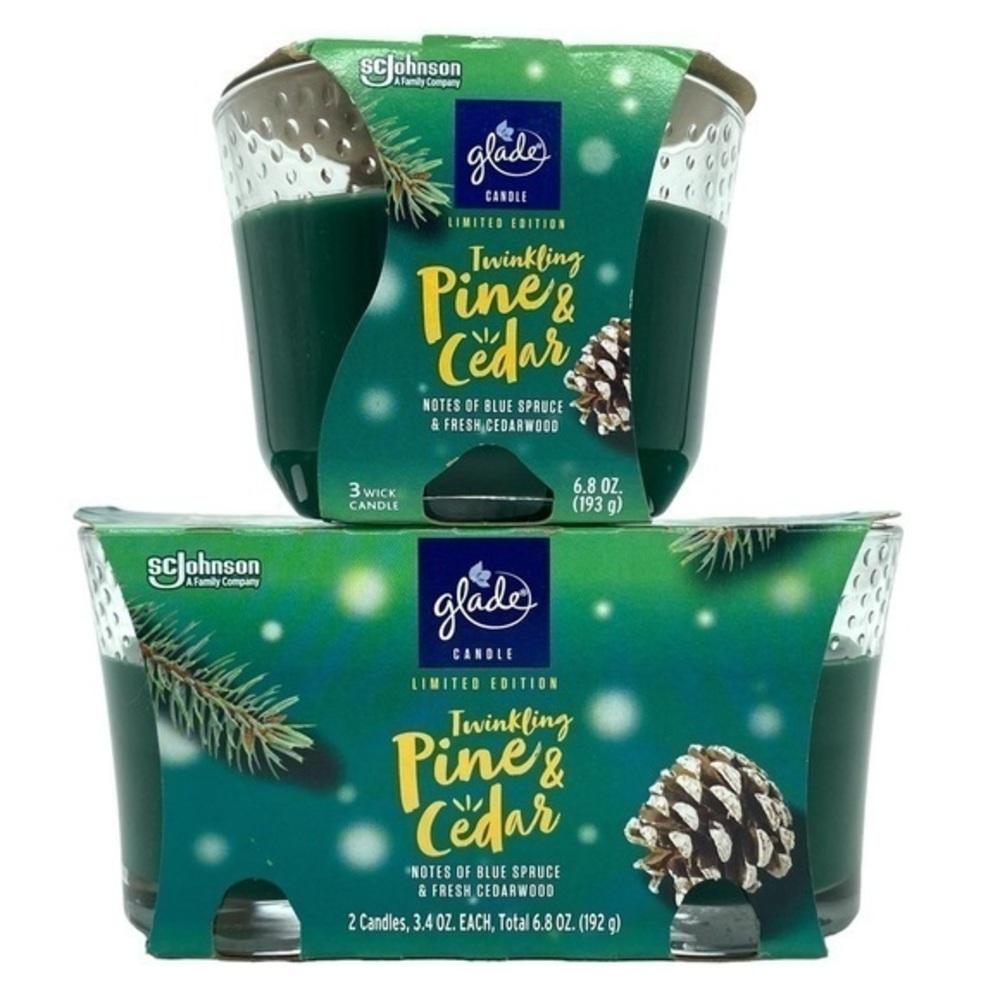 Glade Twinkling Pine & Cedar Candles Lot